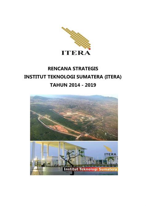 Pdf Rencana Strategis Renstra Institut Teknologi Sumatera