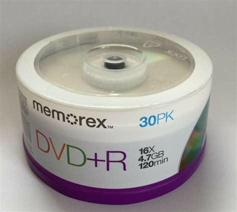 NEW 30 Pack Memorex DVD R Plus R 16X Spindle 4 7 GB Data 120 Min Video