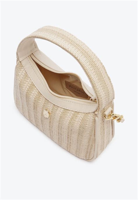 Bolsa Crossbody Nude Anacapri Baguete Pequena Palha Zz Mall