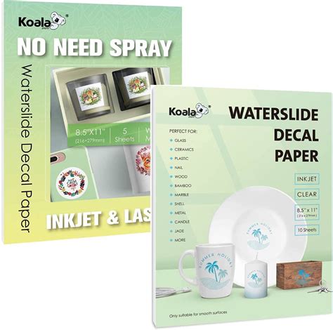 Kit KOALA No Spray Waterslide Decal Paper White Matte For Inkjet