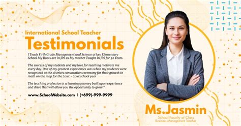 Copy Of School Teacher Testimonial Template Postermywall