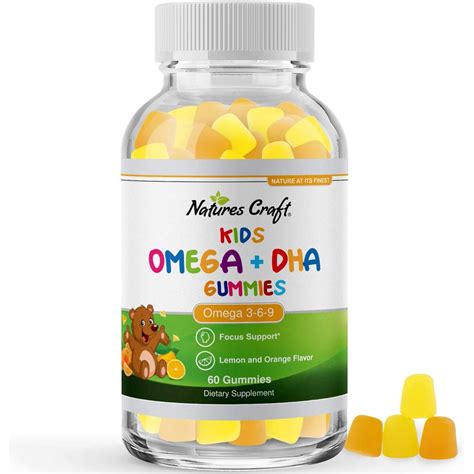 DHA Omega 3 Gummies for Kids - Algae Omega 3 Fish Oil for Kids Gummy ...