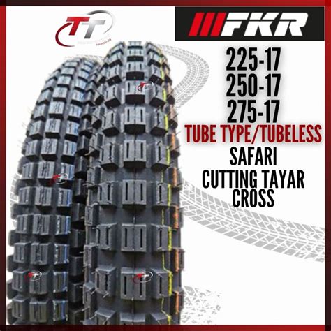 Fkr Tyre 17 Safari Tubeless Type 250 17 275 17 Cutting Cross Motorcross