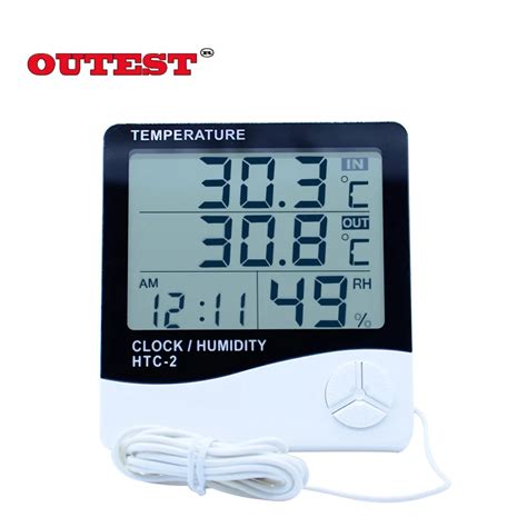 Htc 2 Digital Lcd Thermometer Hygrometer Electronic Temperature 0ff