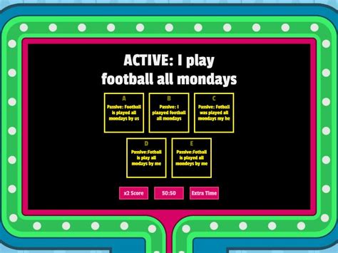 ACTIVE AND PASSIVE Gameshow Quiz