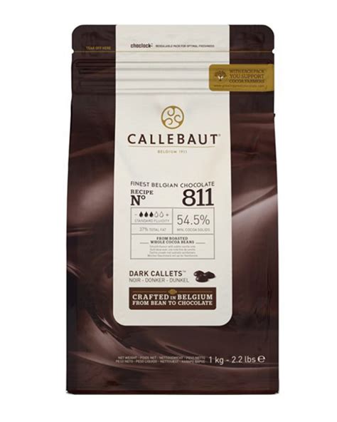 Callebaut Dark Chocolate Belgian Couverture Callets 811 1kg Crafted