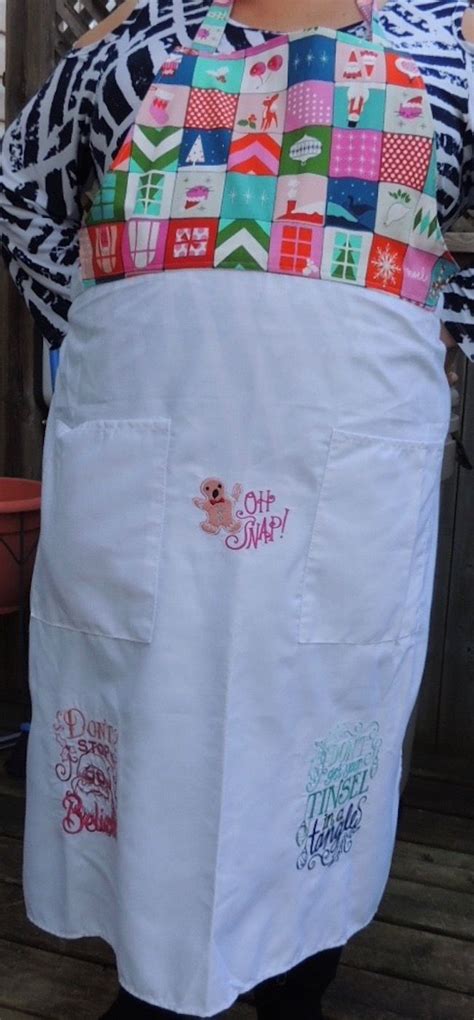 Christmas Themed Apron Embroidery Designs From Urban Threads Sewing