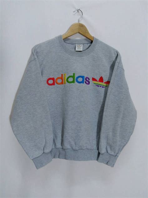 Buy Adidas Vintage Adidas Colorful Embroidered Sweatshirt Size L