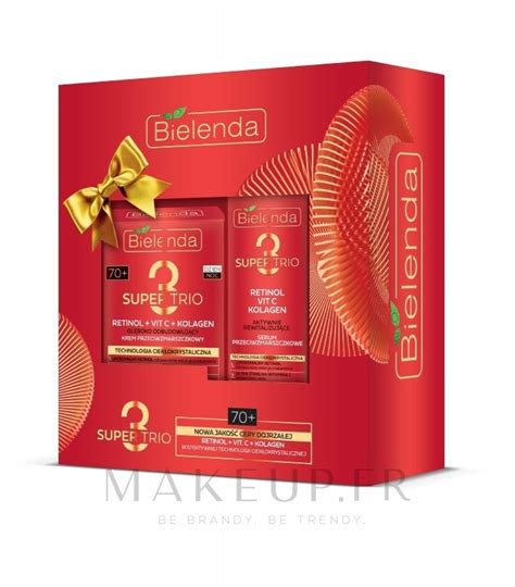 Bielenda Super Trio Retinol + Vit C + Kolagen 70+ - Set (crème visage ...