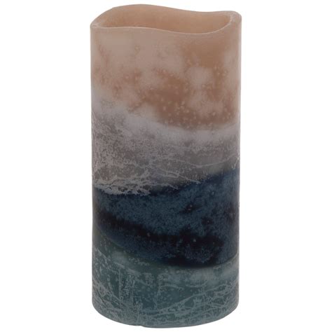 Blue White Layered LED Pillar Candle Hobby Lobby 2073468