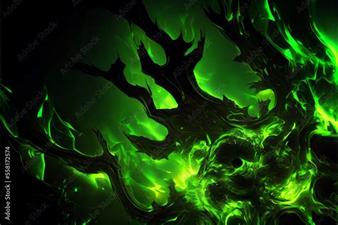 abstract green fire explosions background. generative ai Stock Illustration | Adobe Stock