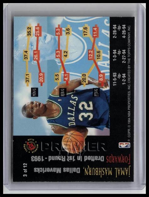 Stadium Club Jamal Mashburn Rising Stars Members Only