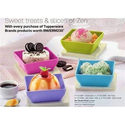 Tupperware Zen Square Small Set Ml Pc Shopee Malaysia