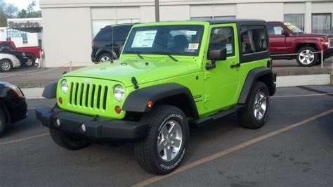 Gecko Color Jeep Wrangler Sport Jk Spotted At Jeep Dealer