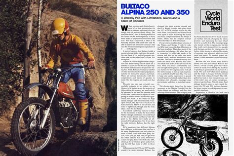 Bultaco Alpina And Cycle World April