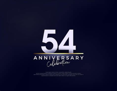 Vector de célébration du 54e anniversaire simple moderne et propre