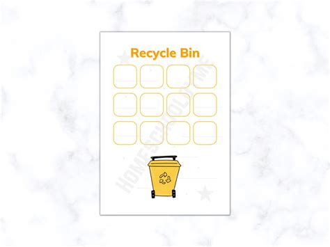 Bin Sorting Activity Printable Poster Rubbish Recycling Etsy