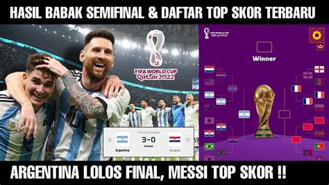 Hasil Piala Dunia Tadi Malam Argentina Lolos Messi Top Skor Piala