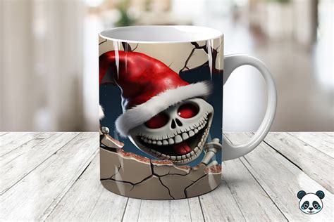 Christmas Skeleton D Mug Wrap Png Graphic By Pandastic Creative Fabrica