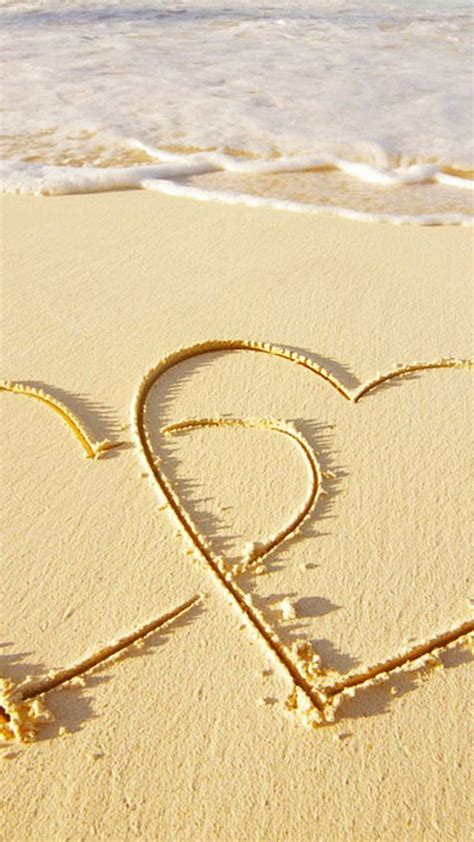 Romantic Beach Sand Wallpaper iPhone - Live Wallpaper HD | Love wallpapers romantic, Love ...