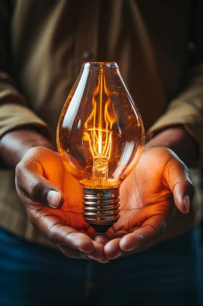 Premium Ai Image Hand Holds A Light Bulb Hd K Wallpaper Stock