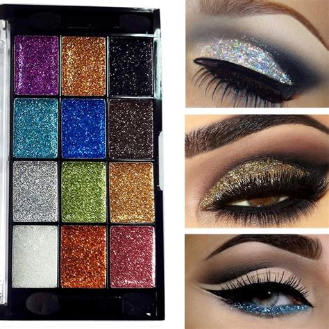 Buy New 12 Colors Glitter Eye Shadows Makeup Palette