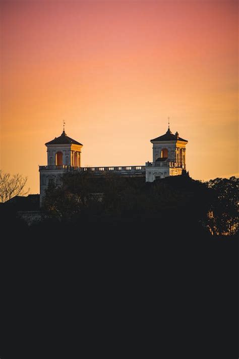 Towers Of The Villa Medici Art Museum In Rome At Sunset · Free Stock Photo