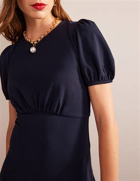 Nancy Ponte Midi Dress Navy Boden Eu