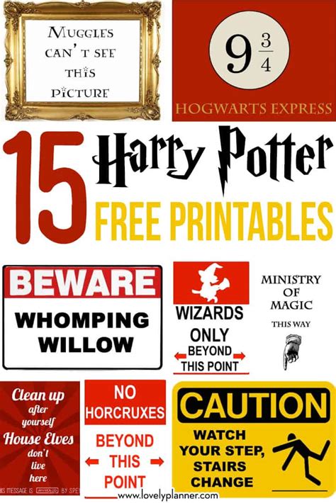 Free Harry Potter Party Printables Part Lovely Planner