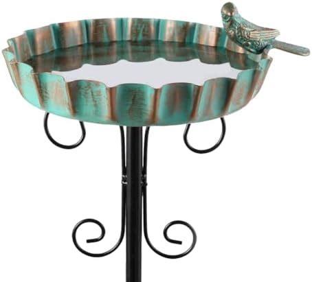 Amazon Venniy Metal Outdoor Bird Bath Inch Standing Birdbath