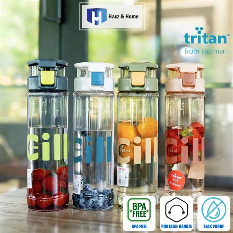 Cille Ml Tritan Bpa Free Leakproof Sport Plastic Water Bottle With