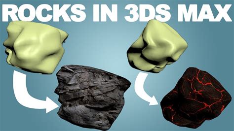 How To Create Model And Texture A Rocks In 3ds Max No Plugins Youtube