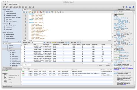 MySQL MySQL Workbench SQL Development