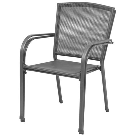 Lex Chaises Empilables De Jardin Pcs Acier Gris Qqmora Ovn