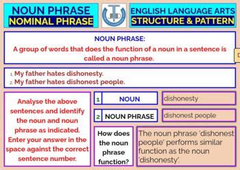 NOUN PHRASE OR NOMINAL PHRASE 72 BOOM CARDS By JOHN DSOUZA TPT