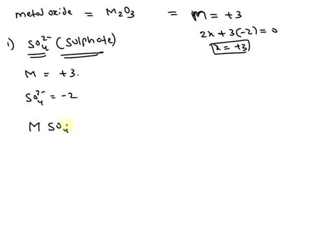 SOLVED: The formula of the oxide of metal M is M2O3. Derive the formula ...