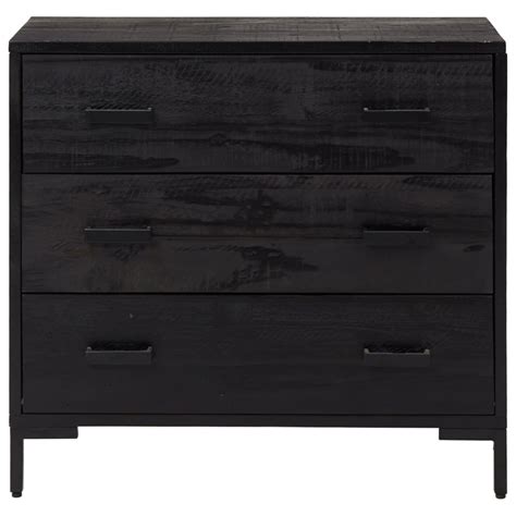 Fan Commode Noir X X Cm Bois De Pin Massif Recycl Yosoo