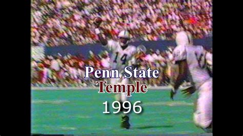 Penn State Vs Temple 1996 Game Story Youtube