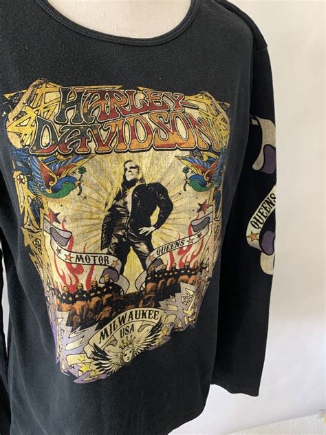 Harley Davidson Milwaukee Queens Longsleeve Shirt Y K Gem