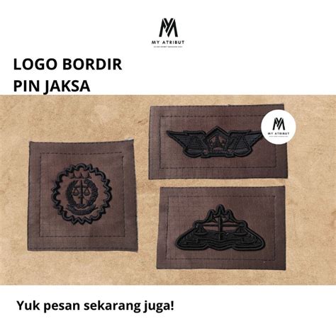 Jual Logo Bordir Pin Jaksa Kewenangan Persaja Penyidik Cokelat