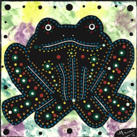 Tile With Toad On Confetti MANA POTTERY