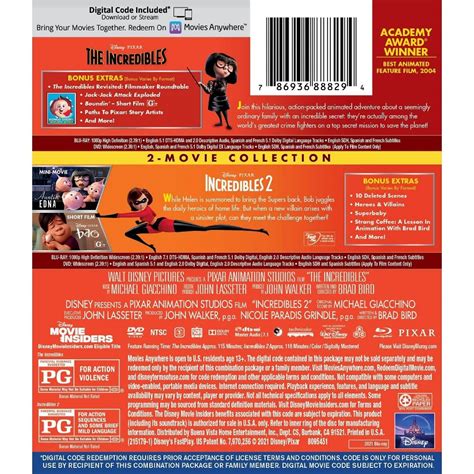 Disney Incredibles: 2-Movie Collection (Blu-ray + DVD + Digital) 1 ct | Shipt