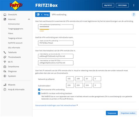 IPSec VPN Tussen Twee FRITZ Box Netwerken Configureren