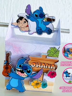 Lembrancinha Personalizada Caixa Canudo Lilo E Stitch Compre Produtos