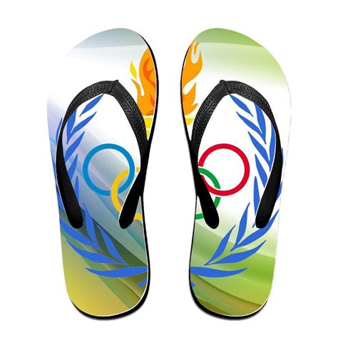 Shehe Rio Torch Relay Unisex Leisure Beach Flip Flops Thong Sandals