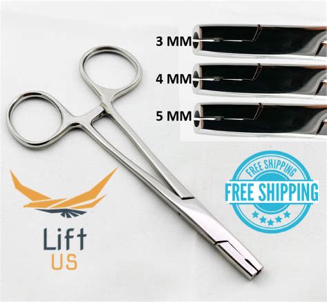 Micro Dermal Anchor Tube Insertion Hemostat Forceps Body Piercing Tool