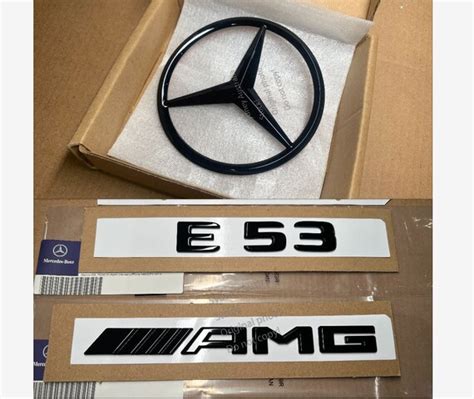 Oem Gloss Matte Black E53 Amg Rear Badge Set Combo Emblem Etsy