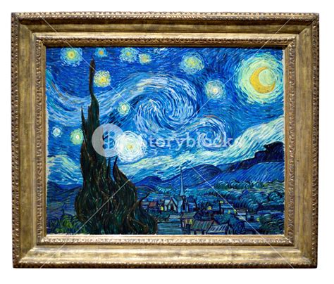 Photo Of The Famous Original Starry Night Painting By Artist Vincent Van Gogh Oil On Canvas