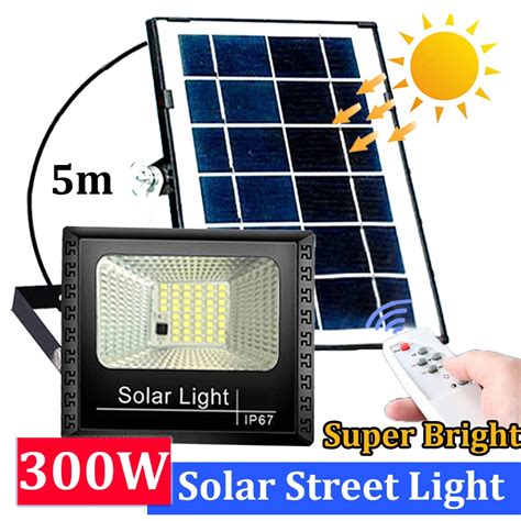 Farola Solar LED Superbrillante Para Exteriores L Mpara De Sendero Con