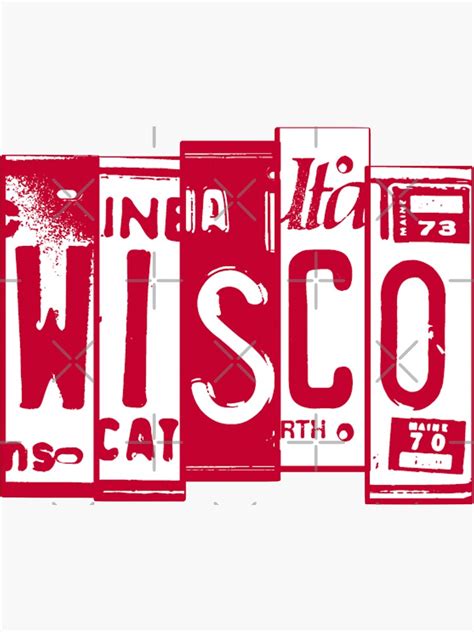 Wisco License Plate Sticker For Sale By Csachs Redbubble